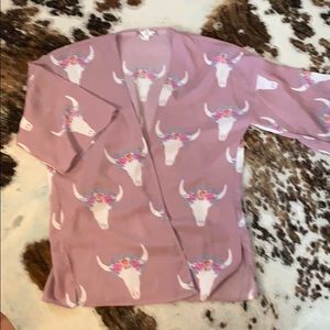 Beautiful kimono with cow skulls